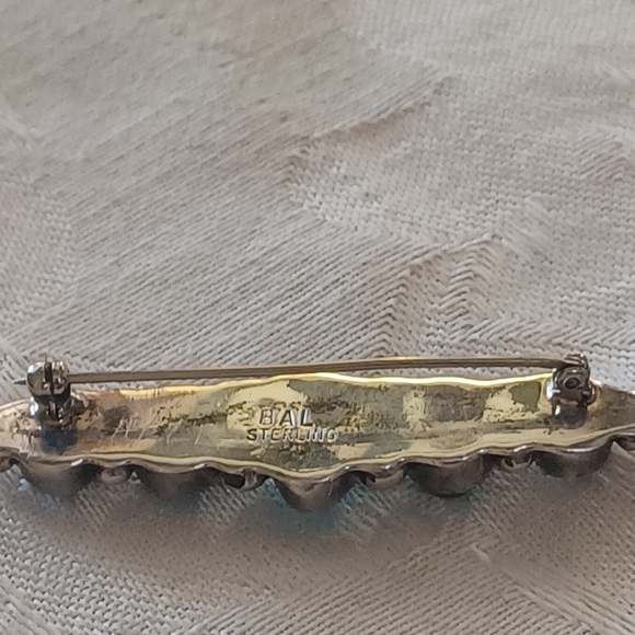 Vintage Navajo Betty Ann Lee Graduated Bar Pin, Sterling Silver - Picture 6 of 10